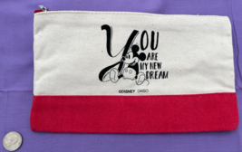 Disney Mickey Mouse Flat Pouch - 10&quot; x 6&quot; - Classic White &amp; Red Elegance! - £9.28 GBP