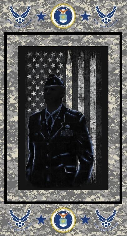 24&quot; X 44&quot; Panel United States Air Force Military Cotton Fabric D564.68 - $9.30