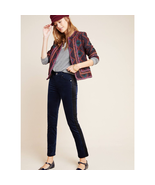 New Anthropologie AG Mari Mid-Rise Tuxedo Stripe Straight Jeans $215 VEL... - £43.87 GBP
