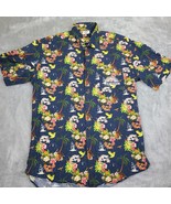 Plantation Rum Hawaiian Shirt Floral Bird Embroidered Lettering Size Small - $20.80