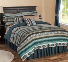 20-Piece Multicolor Bonanza Bedding Set Santa Fe Queen 60&quot;x80&quot; Cotton/Polyester - £83.33 GBP