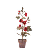Iron Potted Poppy Floral Sculpture 24.5&quot;H - $2,821.42 MXN