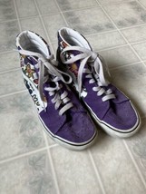 Vans High Top Girls Daisy and Purple Sueded Missy Sz 4 Trendy Old Skool ... - $32.47