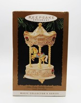 Hallmark Keepsake Ornament Tobin Fraley Holiday Carousel 1995 Light &amp; Music - £11.73 GBP