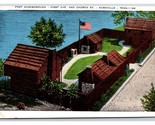 Fort Nashborough Nashville TN Tennessee UNP Unused Linen Postcard T20 - $2.92