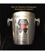 Vintage Moet &amp; Chandon Champagne Aluminum Hardware Ice Bucket  Cooler - £93.22 GBP