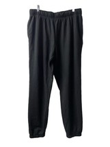 Athletic Works Pull On Tied Baggy Joggers Mens Large Black Fleece Athlei... - £11.53 GBP