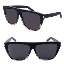 Saint Laurent Ysl SL1 026 Black Sand Havana Rectangular Unisex Sunglasses Sl 1 - £254.79 GBP