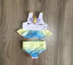 NEW Boutique Unicorn Girls Bikini Swimsuit Bathing Suit - £6.72 GBP
