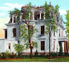 Jefferson City Governors Mansion Missouri Linen Vintage Postcard - £10.01 GBP