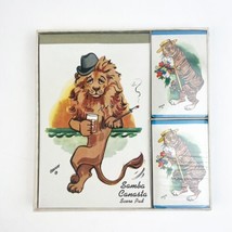 New Vintage Samba Canasta 2 Score Pads &amp; ARRCO Playing Card Decks Sealed Lion - $29.99