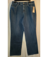 NWT WOMENS Christopher &amp; Banks CLASSIC FIT STRAIGHT LEG BLUE JEANS SIZE ... - $56.06 CAD