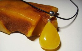 Natural Genuine Baltic Amber  Pendant sterling silver drop amber 4.37gr. - £53.49 GBP