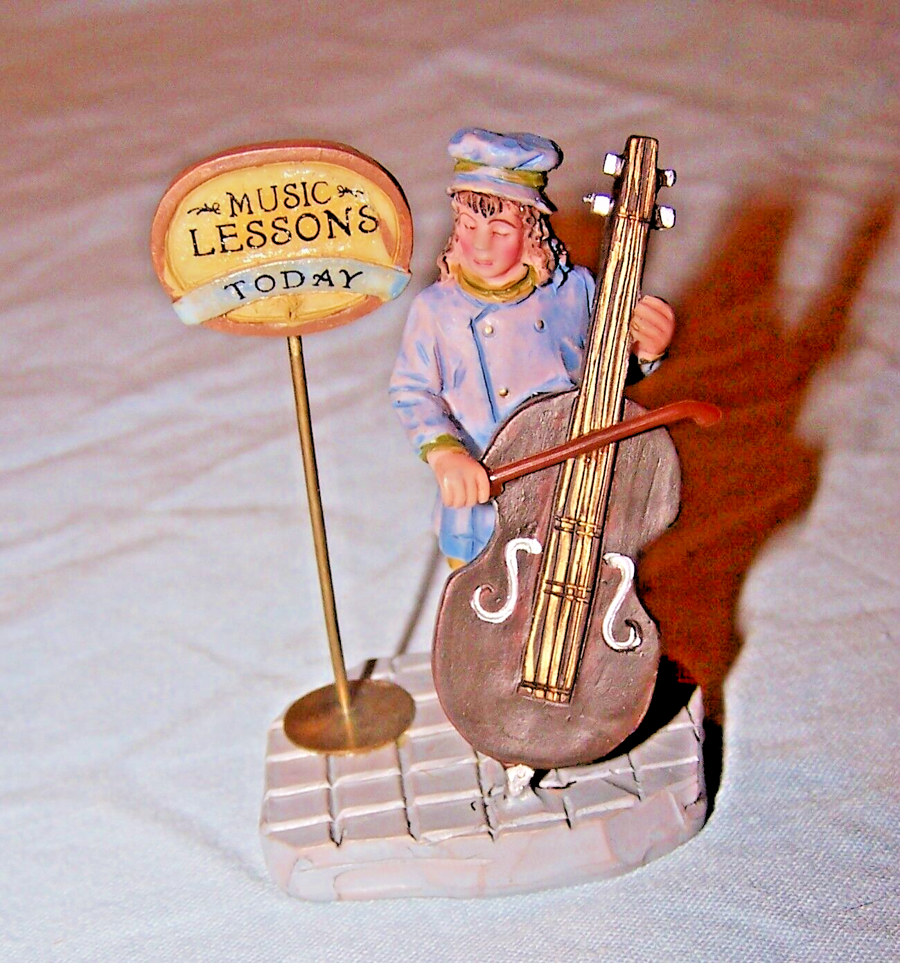 Loose Lemax-Music Lesson Sign w/Musician-Lot 4 - $9.50