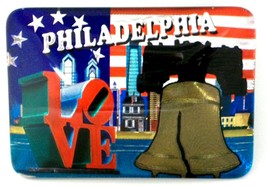 Philadelphia Love Liberty Bell Glass Fridge Magnet - £5.39 GBP