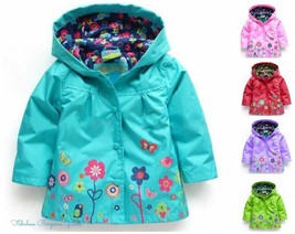 Kids Baby Girls Hooded Autumn Lightweight Spring Jackets Kids Outerwear ... - £7.06 GBP
