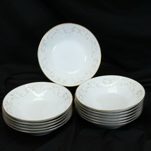 Noritake Duetto Gold Trim Soup Bowls 7.5&quot; Lot of 12 - £42.95 GBP