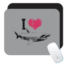 I Love Shark : Gift Mousepad Great White Water Animal For Teenager Room Decor Da - £10.17 GBP
