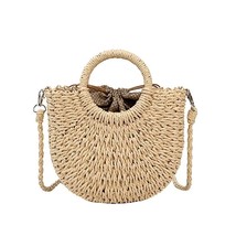 Summer Straw Beach Bag Handmade Round Women  Bags Raffia  Rattan Bags Bohemian C - £104.66 GBP