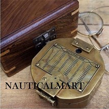 NauticalMart Engraved Antiqued Brass Military Compass W/Box Best Christmas Gift - £74.44 GBP
