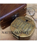 NauticalMart Engraved Antiqued Brass Military Compass W/Box Best Christm... - £75.71 GBP
