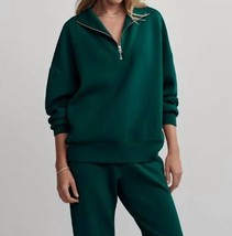 Varley hawley half zip sweat in Forest - £66.22 GBP