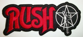 RUSH~Patch~Embroidered~5 1/4&quot; x 2 1/4&quot;~Iron or Sew on~Canadian Classic Rock - $5.15