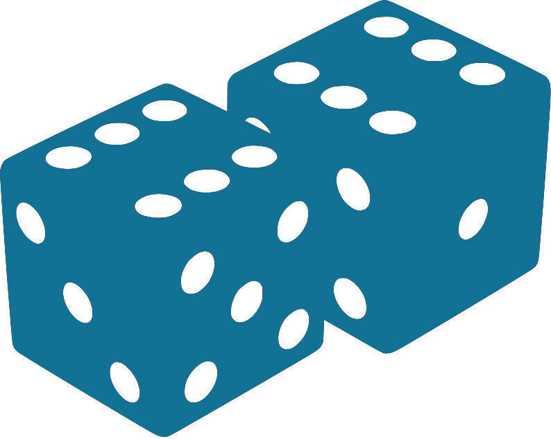 Dices Vinyl Decal Sticker Car Window Wall Bumper Home God Symbol Of Luck... - $2.76