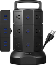 12-Outlet Power Strip Tower Surge Protector with USB Ports - £66.93 GBP