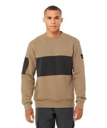 Alo Yoga Traverse Mixed Media Pullover In Gravel/ Anthracite Size Med - $925.16 MXN