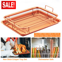 Copper Chef Crisper Tray Basket Non-Stick Crisper Pan Cookie Sheets Tray Basket - £42.70 GBP