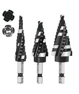 M35 Four Spiral Flute Cobalt Step Drill Bit Set 1/8&quot;-7/8&quot;, Industrial, 3Pcs - $64.37 CAD