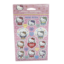 2009 SANRIO HELLO KITTY 2 SHEETS OF VALENTINES DAY STICKERS HEARTS NEW S... - £11.26 GBP