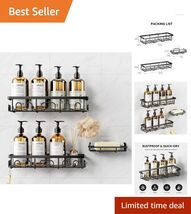 3-Pack Rustproof Shower Caddy with No-Drill Adhesive for Effortless Orga... - $22.72