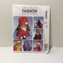 McCall&#39;s 5993 Girls&#39; Hats Scarves Mittens Fleece - £10.27 GBP