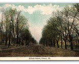 Illinois Elliott Street View Olney Illinois IL DB Postcard Y2 - $7.87
