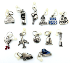 Lot of 13 Silver Tone Charms Pendants - £14.01 GBP