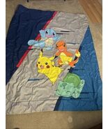 Pokemon Twin Size Comforter &amp; Sheet Set Reversible 8 PCS Pickachu - $26.48