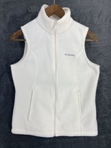 Columbia Women&#39;s Classic Benton Springs White Fleece Vest Size Medium - $16.14