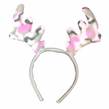 Pink Camo Adult Funny Reindeer Antler Headband Ugly Sweater Moose Costume Party - £2.32 GBP