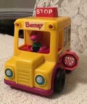 Barney The Dinosaur Push N Go Roll School Bus Toy - Lyons Group, 1994 - £8.92 GBP