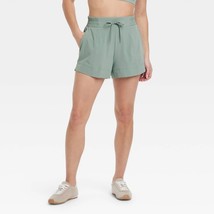 All In Motion Women&#39;s Active Mid Rise Woven Shorts SMALL 4&quot; Sage Green New - $22.99