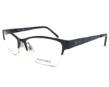 Ellen Tracy Eyeglasses Frames LIGURIA BLUE Black Cat Eye Half Rim 51-16-130 - £36.76 GBP