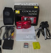 Nikon COOLPIX S6500 16.0MP Camera 16MP 12X Zoom, 8gb SD Card, Battery, C... - $2,928.32 MXN