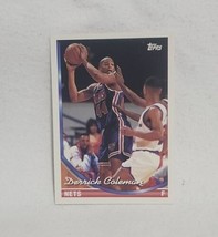 1993-94 Topps Derrick Coleman #166 New Jersey Nets Basketball Card - Very Good - £7.40 GBP