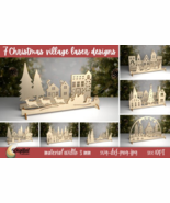 3D Christmas Village Bundle Laser Cut - $2.77 CAD