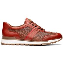 Brescia Snake And Classic Calfskin Fashion Sneaker Men's Antique Cognac image 2
