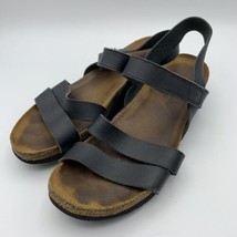 Naot Kayla Slingback Wedge Black Strappy Comfort Sandals Size EU 41 US 10 - $39.95