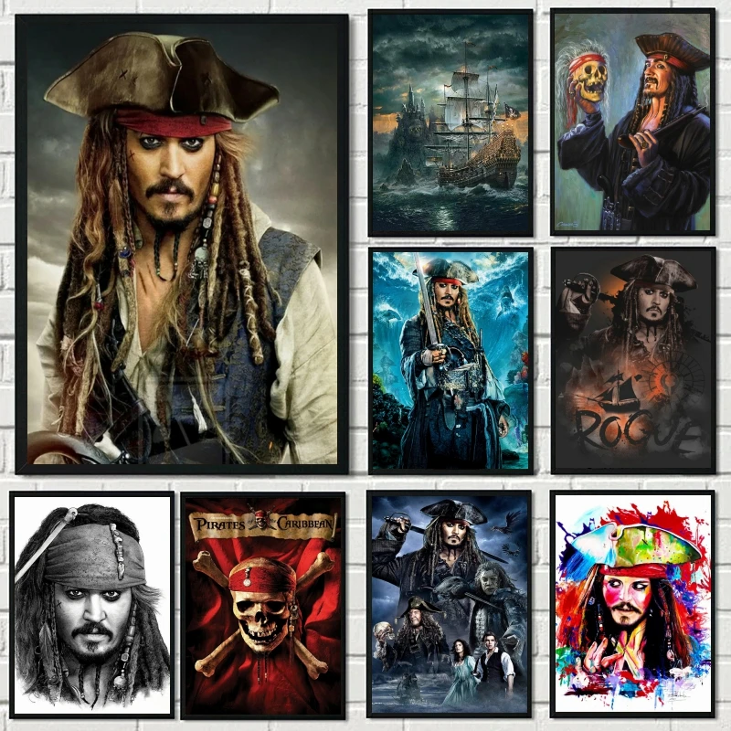 Pirates of the Caribbean Jack Sparrow Diamond Painting Johnny Depp Full - £9.53 GBP+