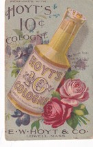 Antique Advertising Trade Card Book Mark Hoyt’s German Cologne Lowell MA - $9.41